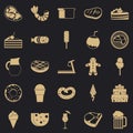 Calory icons set, simple style Royalty Free Stock Photo