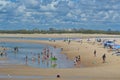 Caloundra beach on a hot summer day. Royalty Free Stock Photo