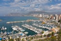 Calp Spain boats and yachts in harbour in beautiful Spanish coast town