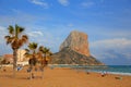 Calp Spain Costa Blanca with palm trees