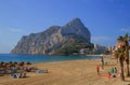 Calp Spain rock and Levante La Fossa beach Spain