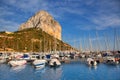 Calpe in alicante with Penon Ifach mountain Royalty Free Stock Photo