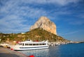 Calpe in alicante with Penon Ifach mountain Royalty Free Stock Photo