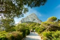 Calpe (Calp), Spain. Ifac rock Penon de Ifach natural park Royalty Free Stock Photo