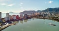 Calpe cityscape panoramic aerial view, Spain