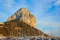 Calpe Penon de Ifach rock in Mediterranean