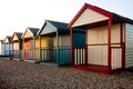 Calshot beach huts Royalty Free Stock Photo