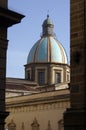 The ceramic decorated dome of the San Giuliano cathedral in Caltagirone