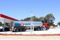 Caltex tank trailer delivers oil, gas and petrol in Australia Royalty Free Stock Photo