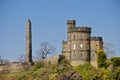 Calton cemetery and obelisk Edinburgh