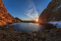 Caltun lake in Fagaras Mountains Royalty Free Stock Photo