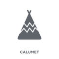 Calumet icon from American Indigenous Signals collection.