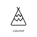 Calumet icon from American Indigenous Signals collection. Royalty Free Stock Photo