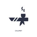 calumet icon on white background. Simple element illustration from culture concept