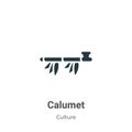 Calumet vector icon on white background. Flat vector calumet icon symbol sign from modern culture collection for mobile concept