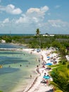 Calusa Beach, Florida Keys, Florida, USA. Bahia Honda State Park. Peopke enjoying the beautiful beach in a hot summer day Royalty Free Stock Photo