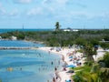 Calusa Beach, Florida Keys, Florida, USA. Bahia Honda State Park. Peopke enjoying the beautiful beach in a hot summer day Royalty Free Stock Photo