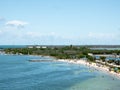 Calusa Beach, Florida Keys, Florida, USA. Bahia Honda State Park. Peopke enjoying the beautiful beach in a hot summer day Royalty Free Stock Photo