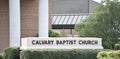 Calvary Baptist Church Sign, Memphis, Tennessee Royalty Free Stock Photo