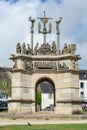 Calvary of the church of Pleyben in FinistÃ¨re, Brittany France Royalty Free Stock Photo