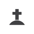 Calvary with cross vector icon
