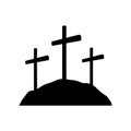 Calvary Crosses, Christianity religion symbol.