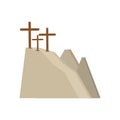 calvary hill three crosses Royalty Free Stock Photo