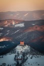 Calvary in historical mining town Banska Stiavnica, Slovakia