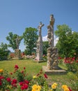 Calvary monument near the Benedictine Tihany Abbey in Hungary