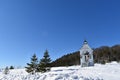 The Calvary of Saint-Pamphile in winter