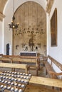 Calvary chapel interior in Pollensa. Traditional Mallorca village. Spain