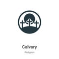 Calvary vector icon on white background. Flat vector calvary icon symbol sign from modern religion collection for mobile concept