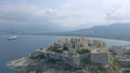 Summer view of Calvi fort, old town and bay, Corsica, France, Europe. Royalty Free Stock Photo