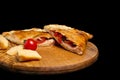 Calzone, closed pizza Royalty Free Stock Photo
