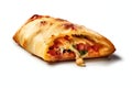 Calzone Pizza Isolated on a Transparent Background. AI Royalty Free Stock Photo