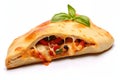 Calzone Pizza Isolated on a Transparent Background. AI Royalty Free Stock Photo