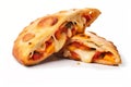 Calzone Pizza Isolated on a Transparent Background. AI Royalty Free Stock Photo