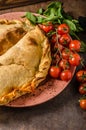 Calzone pizza rustic Royalty Free Stock Photo