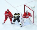 Cam Ward and Patrice Bergeron Royalty Free Stock Photo