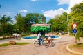 CAMAGUEY, CUBA - SEPTEMBER 4, 2015: Street view of Royalty Free Stock Photo