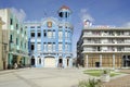 Own square known as Plaza de los Trabajadores, famous building with Ernesto Che Guevara picture on top, Camaguey, Cuba Royalty Free Stock Photo