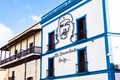 He Camaguey Postal Office on the right with the image of Che Guevara natal house of Ignacio Agramonte.