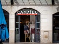 Camaieu Logo in front of their shop for Bordeaux.