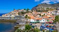 Camara de Lobos  - beautiful harbor bay and fishing village with beach - Madeira island, Portugal Royalty Free Stock Photo