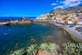 Camara de Lobos  - beautiful harbor bay and fishing village with beach - Madeira island, Portugal Royalty Free Stock Photo