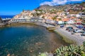 Camara de Lobos  - beautiful harbor bay and fishing village with beach - Madeira island, Portugal Royalty Free Stock Photo