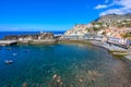 Camara de Lobos  - beautiful harbor bay and fishing village with beach - Madeira island, Portugal Royalty Free Stock Photo