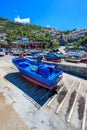 Camara de Lobos  - beautiful harbor bay and fishing village with beach - Madeira island, Portugal Royalty Free Stock Photo