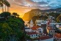 Camara de Lobos village at sunset Royalty Free Stock Photo