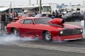 Camaro drag car in action